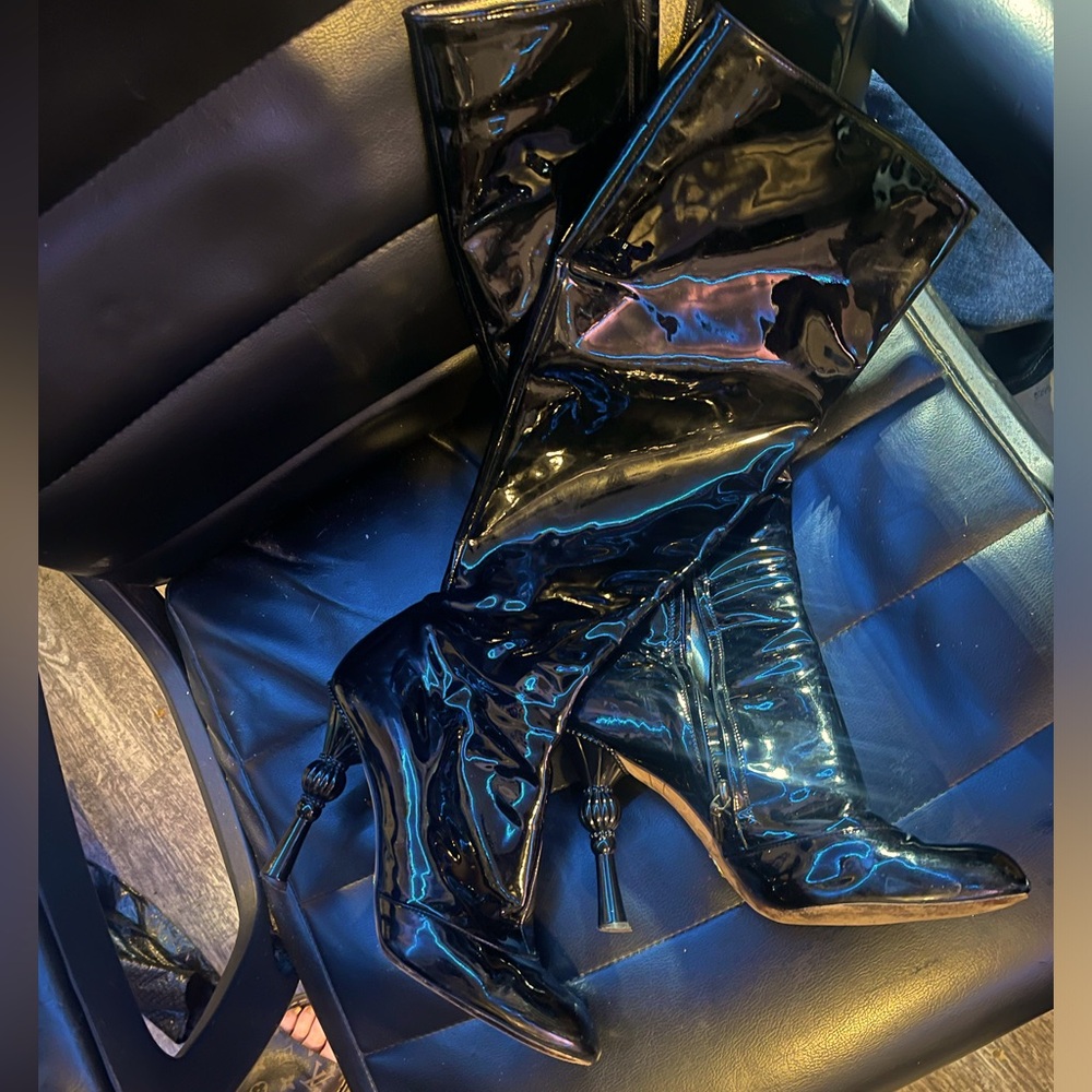 Dolce & Gabbana paten leather boots